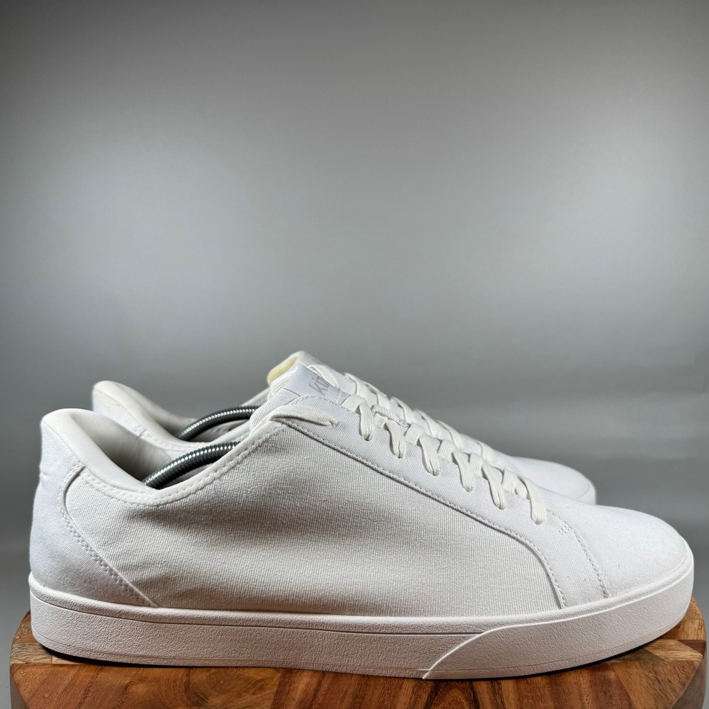 Kizik Madrid Eco White Hands-Free Slip On Sneakers Mens 14 DIRVWT01-1D